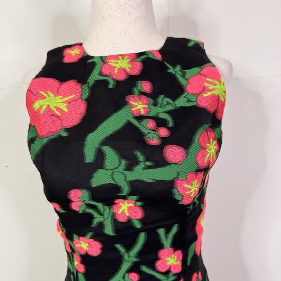 Andrew Gn Mini Dress Spring 2015 Runway Floral Jacquard NWT Bold Print Sz 36 - Picture 3 of 14